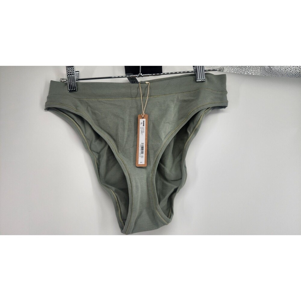 SKIMS Large Mineral Green Cotton Jersey Cheeky Tanga Panty Bottom PN-CBR-0272